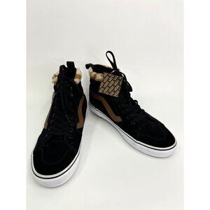 Vans Womens Filmore Suede Lace Up High Sneakers Black Faux Fur Trim 11 NWOB